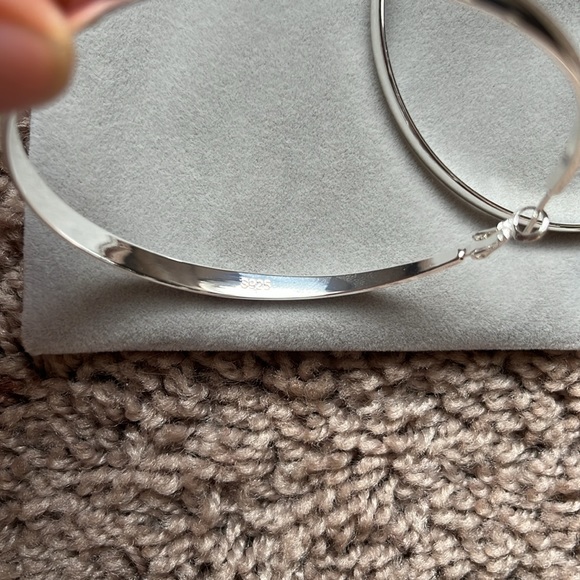 Brand New Sterling Silver S925 Big Hoop Earrings - Picture 3 of 6